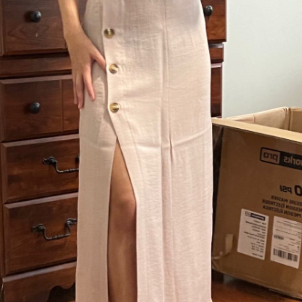 Thrifted flowy button skirt SOLD